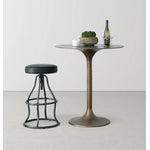 Maloe Leather Bar Stool - Black