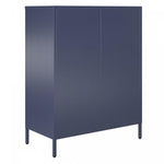 Channing 2 Door Storage Cabinet with Mesh Metal - Navy