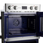 Forno Gallico Stainless Steel 30" French Door Double Wall Oven with Air Fry and Sous Vide (7.36 Cu. Ft.) - FBOEL1388-30