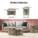 Brielle Two-Tiered Coffee Table - Faux Onyx Marble