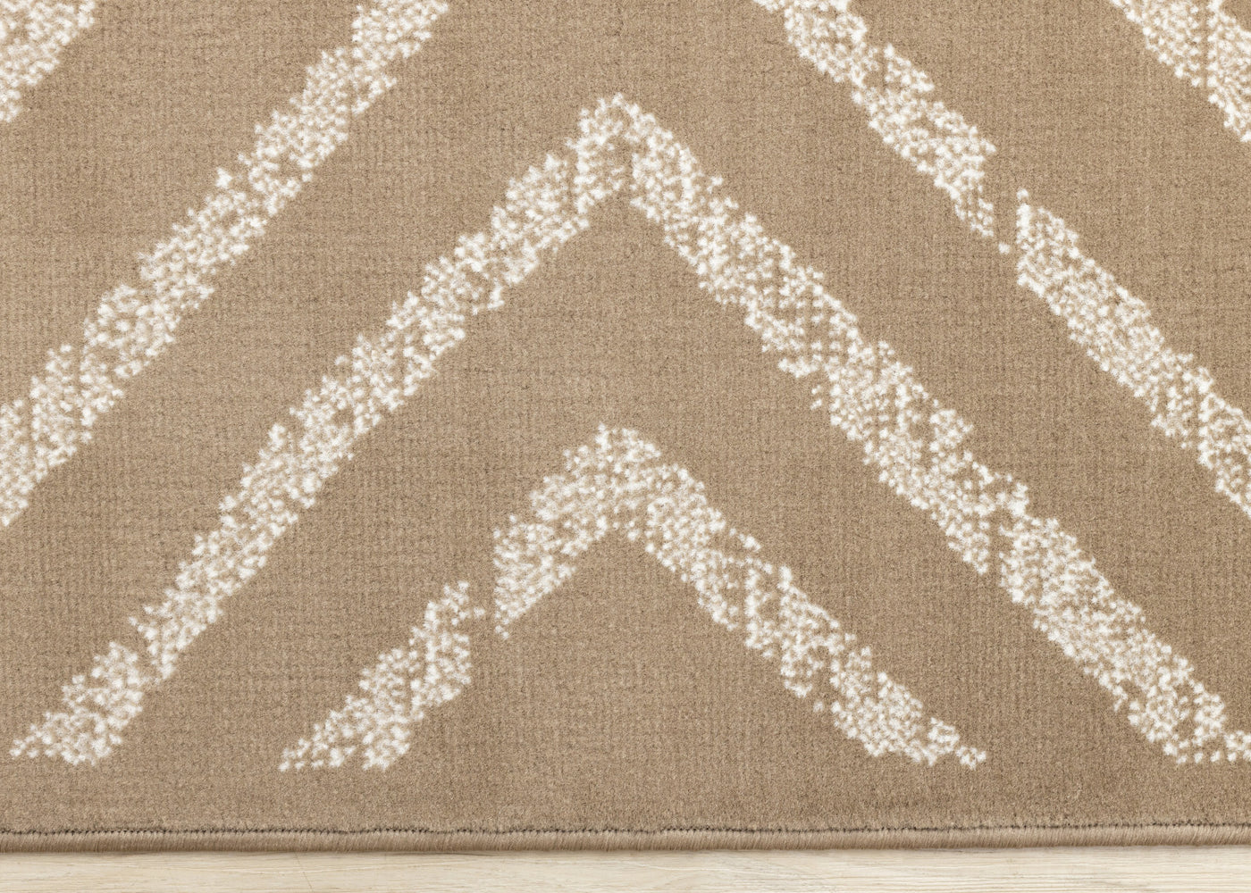 Functional Contemporary Lines Area Rug - Brown Cream - 8' X 11'