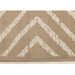 Functional Contemporary Lines Area Rug - Brown Cream - 8' X 11'