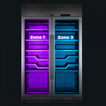 Forno Abruzzo 48" Stainless Steel 102 Bottle Dual Zone Wine Cellar with Clear Holders (24 Cu. Ft.) - FWCDR6611-48S