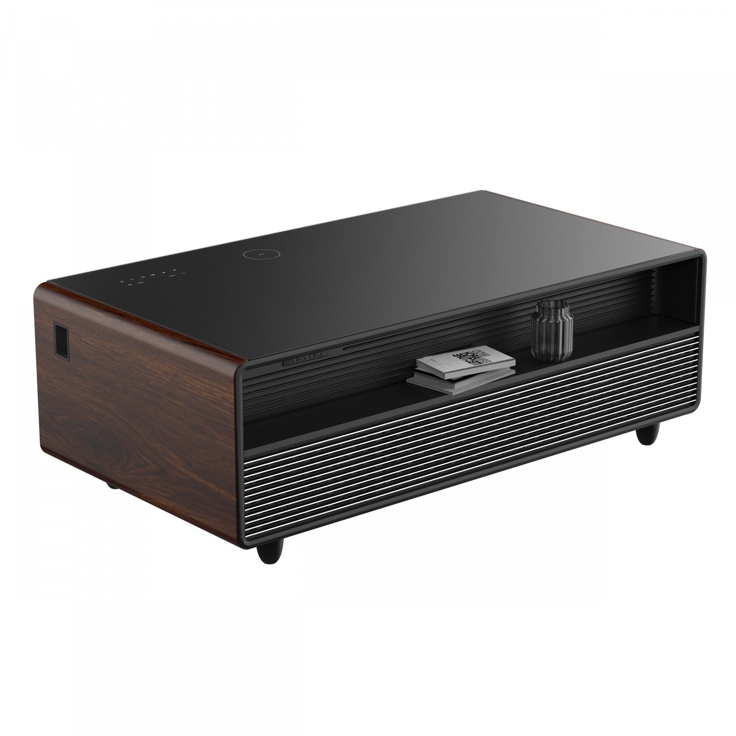 Forno Tavolo Smart Coffee Table With Dual Refrigerator Drawers - Wood - FCTFR7006-51WD