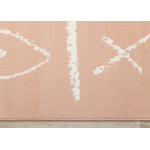 Kids Playing Board Area Rug - Pink Cream - 5' X 8'