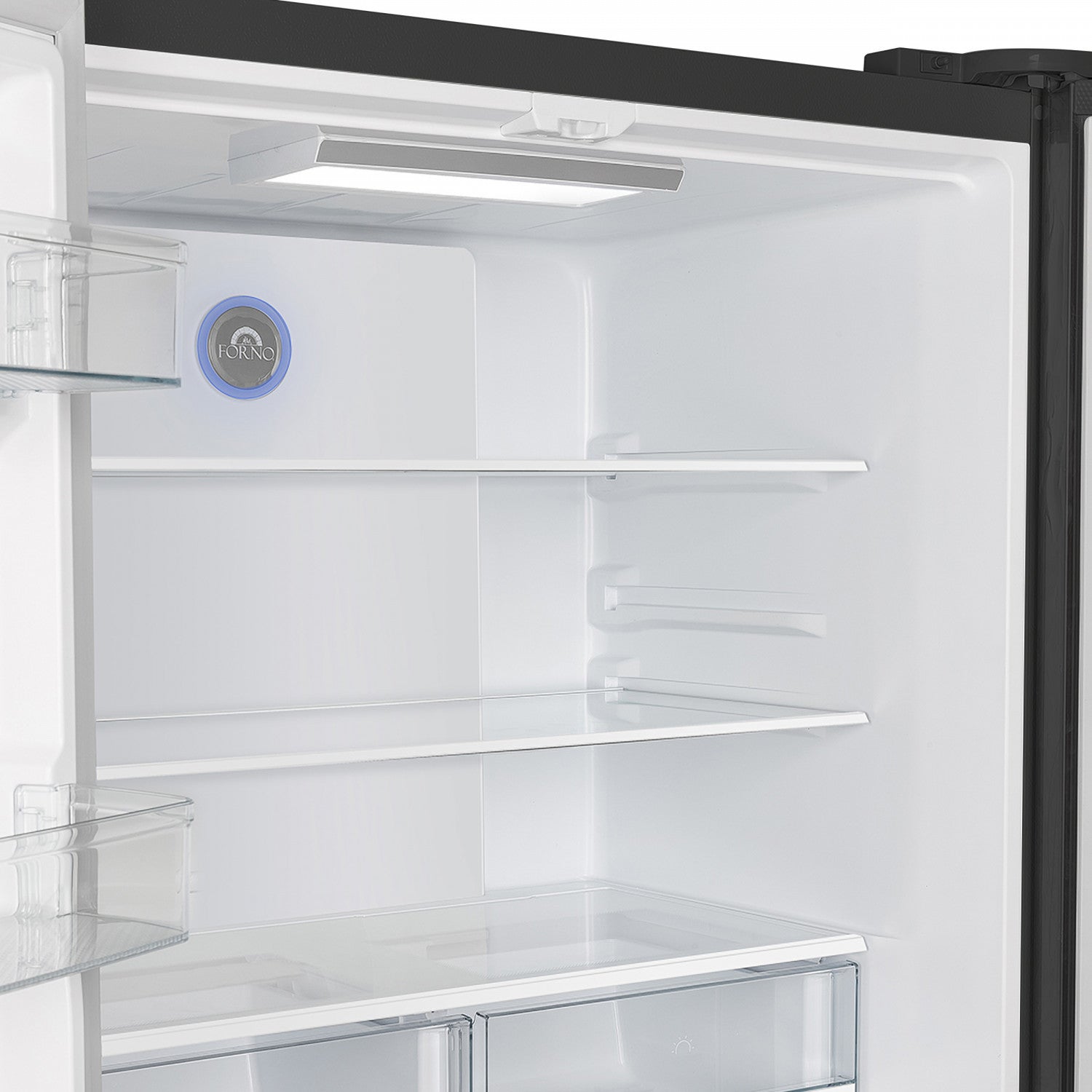 Forno Moena 36" 19.2 Cu.Ft. Black Counter-Depth French Door Refrigerator with Ice Maker - FFRBI1820-36BLK
