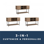 Cooper Media Credenza/DJ Stand - Walnut