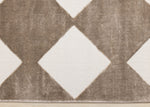 Logan Modern Diamonds Area Rug - 7' X 10' - Brown/Cream