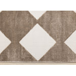 Logan Modern Diamonds Area Rug - Brown Cream - 7' X 10'