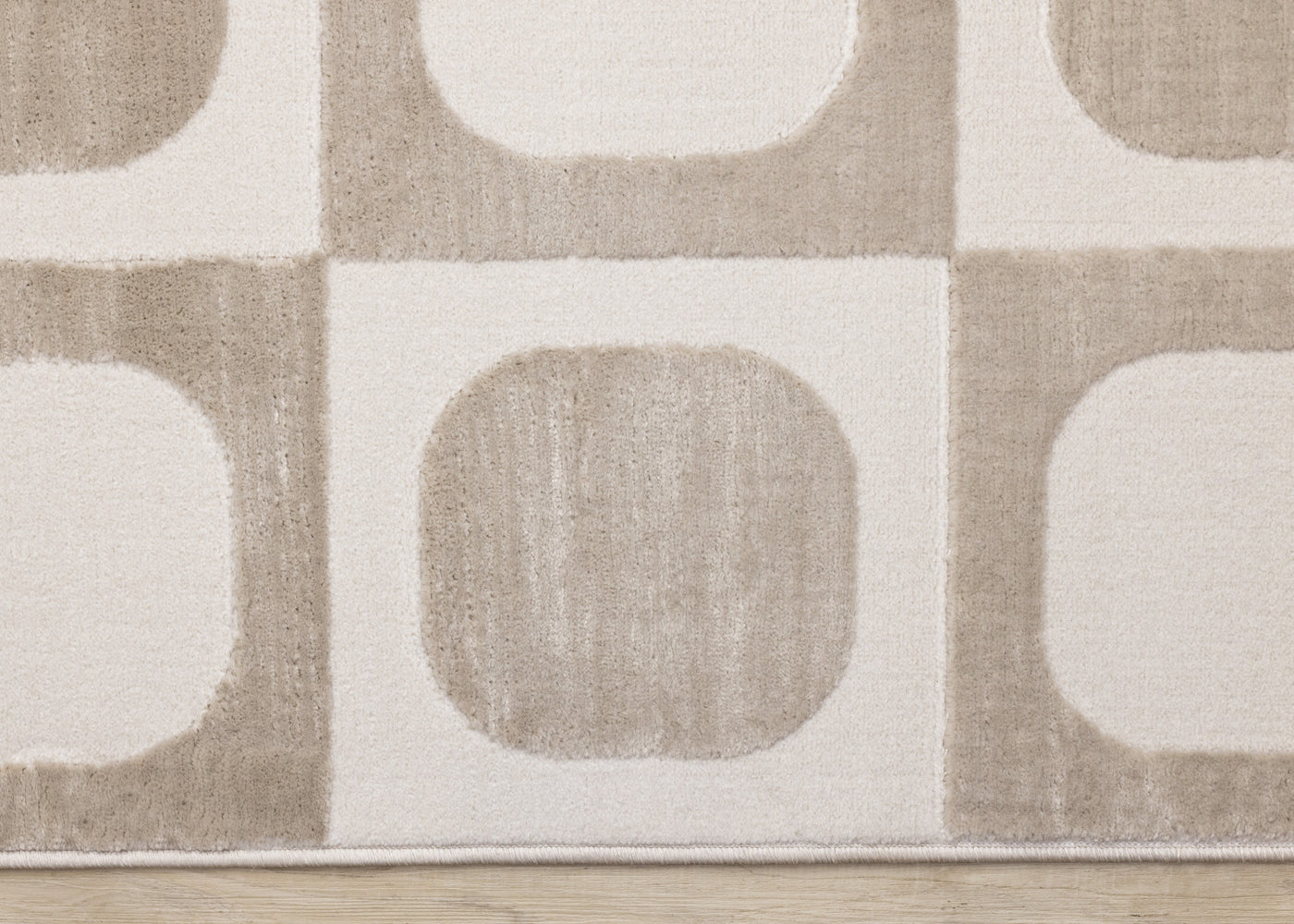 Logan Contemporary Modern Area Rug - Beige Cream - 8' X 11'