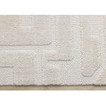 Luxury Plush Textured Shapes Area Rug - Cream - 5' X 8'