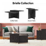 Brielle Two-Tiered Coffee Table - Faux Black Marble