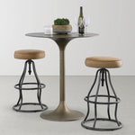 Maloe Leather Bar Stool - Cognac