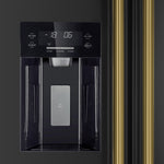 Forno Salerno 36" Black Side-by-side Refrigerator With Ice & Water Dispenser (20 Cu. Ft.) - FFRBI1844-36BLK