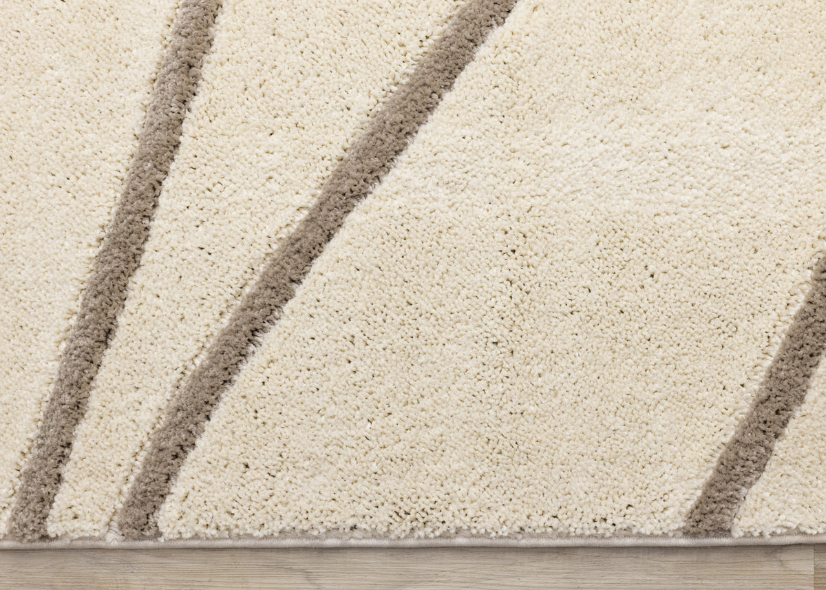 Palace Modern Curves Area Rug - 8' X 11' - Cream/Taupe