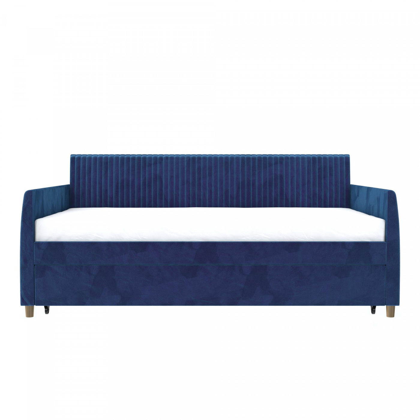 Daphne Upholstered Twin Daybed with Twin Trundle - Blue Velvet