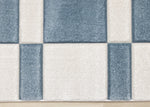 Finley Modern Geometric Area Rug - 5' X 8' - Blue/White