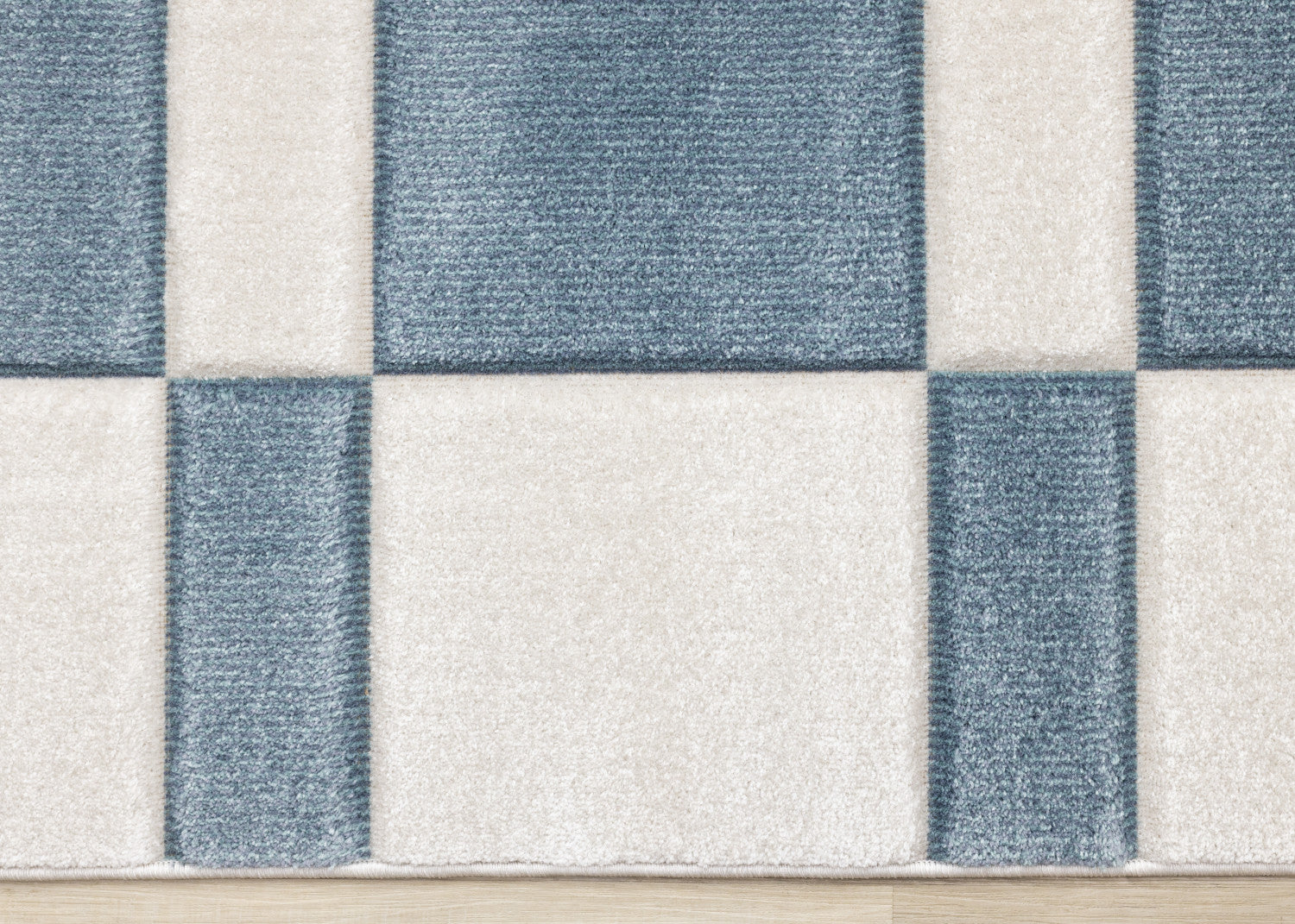 Finley Modern Geometric Area Rug - 5' X 8' - Blue/White