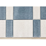 Finley Modern Geometric Area Rug - Blue White - 5' X 8'