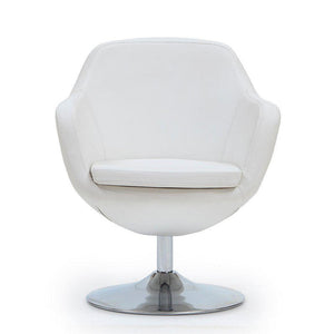 Handan Swivel Accent Chair - White