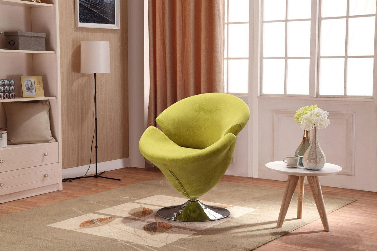 Niani Swivel Accent Chair - Green