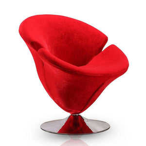 Niani Swivel Accent Chair - Red