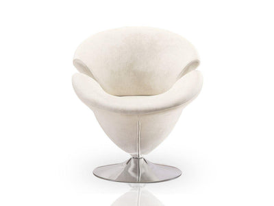 Niani Swivel Accent Chair - White