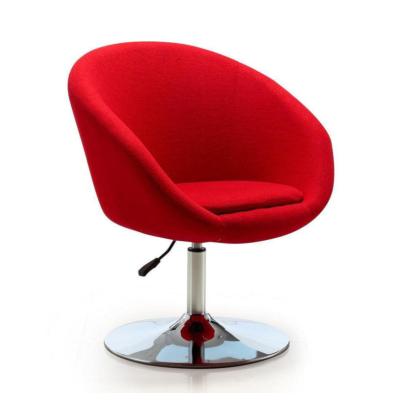 Hita Adjustable Height Swivel Chair - Red