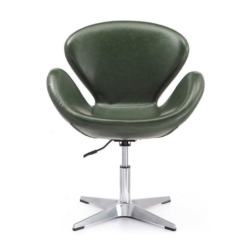 Nagqu Adjustable Height Swivel Accent Chair - Forest Green