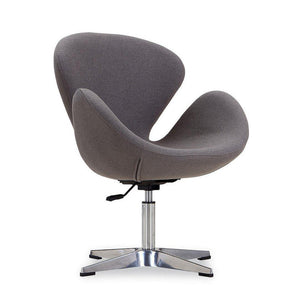 Nagqu Adjustable Height Swivel Accent Chair - Grey