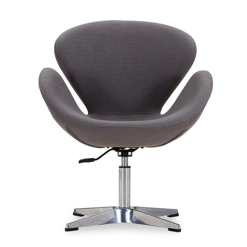 Nagqu Adjustable Height Swivel Accent Chair - Grey