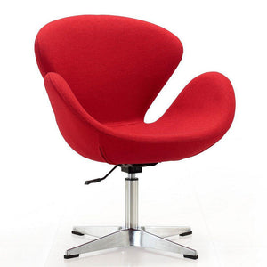 Nagqu Adjustable Height Swivel Accent Chair - Red