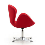 Nagqu Adjustable Height Swivel Accent Chair - Red