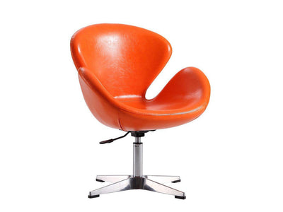 Nagqu Adjustable Height Swivel Accent Chair - Tangerine