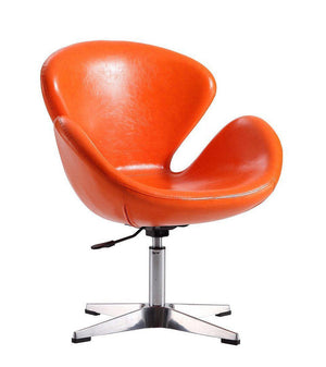 Nagqu Adjustable Height Swivel Accent Chair - Tangerine