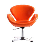 Nagqu Adjustable Height Swivel Accent Chair - Tangerine