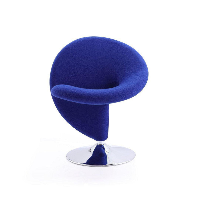 Patras Swivel Accent Chair - Blue