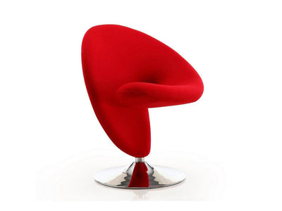 Patras Swivel Accent Chair - Red