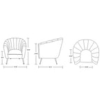 Misripara Velvet Accent Chair - Blush