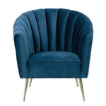 Misripara Velvet Accent Chair - Blue