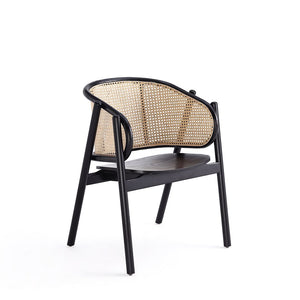 Koldby Armchair - Black/Natural Cane