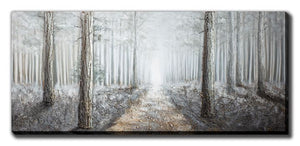 Fogged Forest II Wall Art - Light Brown - 72 X 32