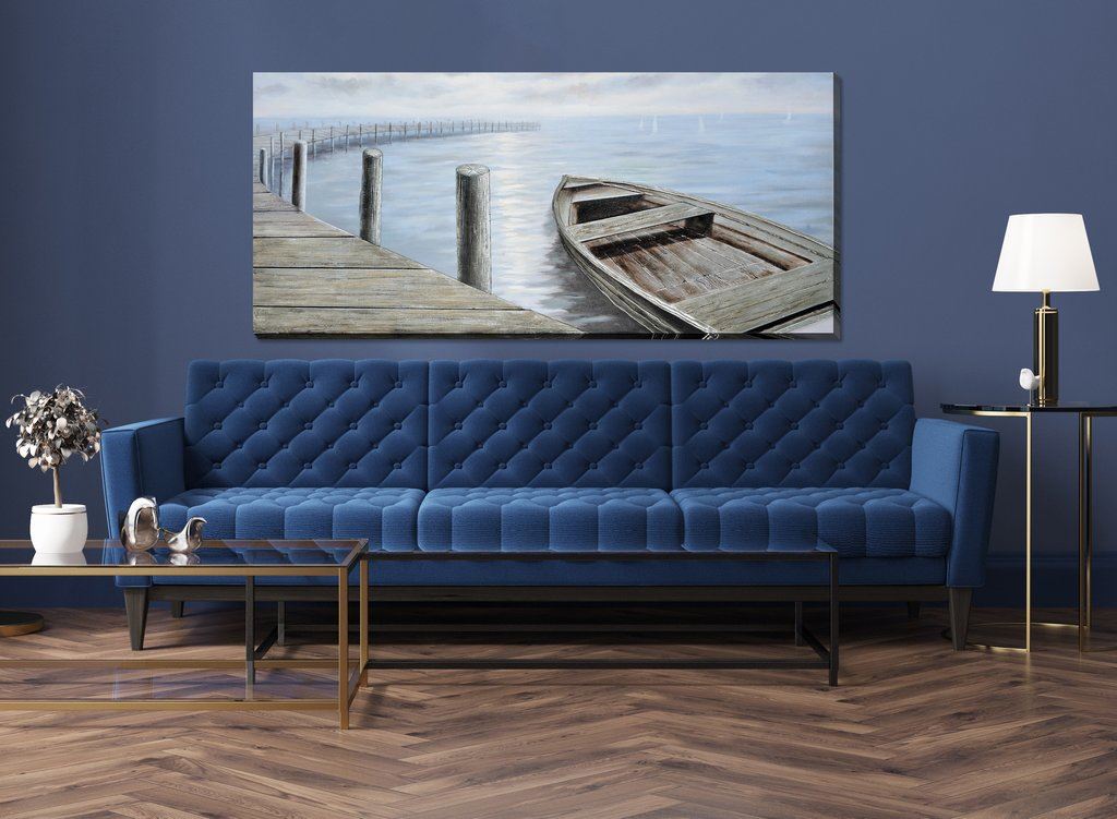 Endless Sail Wall Art - Blue/Grey - 71 X 32