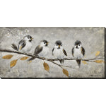 A Small Gathering Wall Art - Grey/Gold - 40 X 20