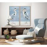 Proud Bird I Wall Art - Blue/White - 19 X 37