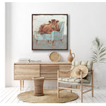 Good Afternoon Wall Art - Brown/Blue - 31 X 31
