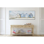 Cottage Row By The Sea Framed Wall Art - 20 x 60