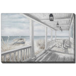 Coastal Bliss Wall Art - White/Blue - 36 X 24