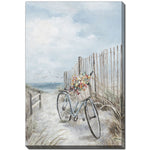 Flowers at the Beach Wall Art - Blue/White - 24 X 36