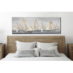 Golden Sails Wall Art - Gold/Grey - 60 X 20